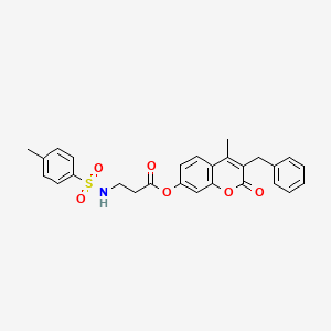 3-benzyl-4-methyl-2-oxo-2H-chromen-7-yl N-[(4-methylphenyl)sulfonyl]-beta-alaninate