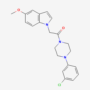 1-[4-(3-chlorophenyl)piperazin-1-yl]-2-(5-methoxy-1H-indol-1-yl)ethanone