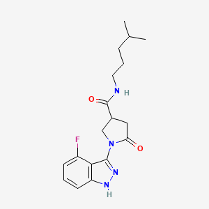 1-(4-fluoro-1H-indazol-3-yl)-N-(4-methylpentyl)-5-oxopyrrolidine-3-carboxamide