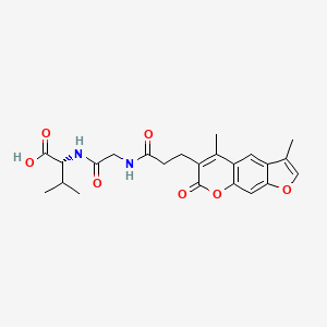 N-[3-(3,5-dimethyl-7-oxo-7H-furo[3,2-g]chromen-6-yl)propanoyl]glycyl-D-valine