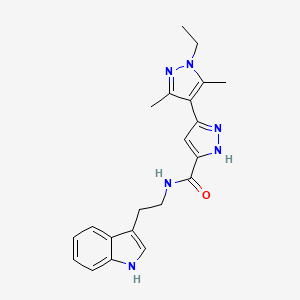 1'-ethyl-N-[2-(1H-indol-3-yl)ethyl]-3',5'-dimethyl-1'H,2H-3,4'-bipyrazole-5-carboxamide