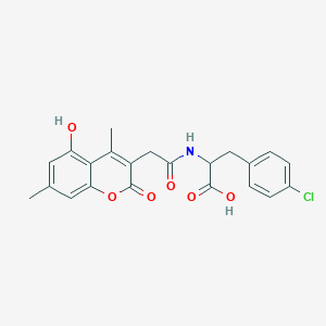 4-chloro-N-[(5-hydroxy-4,7-dimethyl-2-oxo-2H-chromen-3-yl)acetyl]phenylalanine