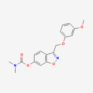 3-[(3-Methoxyphenoxy)methyl]-1,2-benzoxazol-6-yl dimethylcarbamate