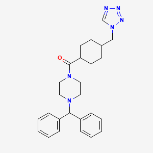 molecular formula C26H32N6O B11149176 [4-(diphenylmethyl)piperazin-1-yl][trans-4-(1H-tetrazol-1-ylmethyl)cyclohexyl]methanone 