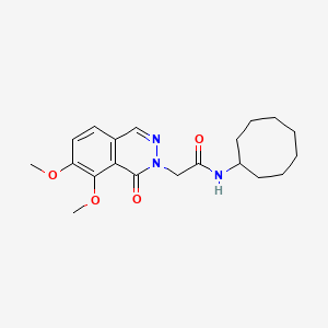 molecular formula C20H27N3O4 B11149228 N-cyclooctyl-2-(7,8-dimethoxy-1-oxophthalazin-2(1H)-yl)acetamide 