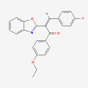 (2Z)-2-(1,3-benzoxazol-2-yl)-1-(4-ethoxyphenyl)-3-(4-fluorophenyl)prop-2-en-1-one