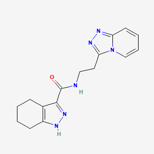 molecular formula C16H18N6O B11149297 N-(2-[1,2,4]triazolo[4,3-a]pyridin-3-ylethyl)-4,5,6,7-tetrahydro-1H-indazole-3-carboxamide 