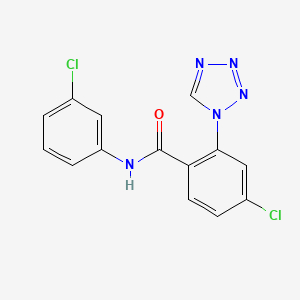 molecular formula C14H9Cl2N5O B11149349 4-chloro-N-(3-chlorophenyl)-2-(1H-tetrazol-1-yl)benzamide 