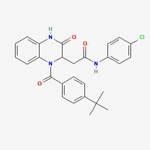 2-{1-[(4-tert-butylphenyl)carbonyl]-3-oxo-1,2,3,4-tetrahydroquinoxalin-2-yl}-N-(4-chlorophenyl)acetamide