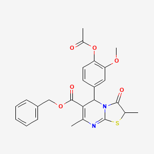 benzyl 5-[4-(acetyloxy)-3-methoxyphenyl]-2,7-dimethyl-3-oxo-2,3-dihydro-5H-[1,3]thiazolo[3,2-a]pyrimidine-6-carboxylate