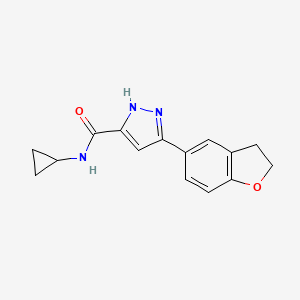 N-cyclopropyl-5-(2,3-dihydro-1-benzofuran-5-yl)-1H-pyrazole-3-carboxamide