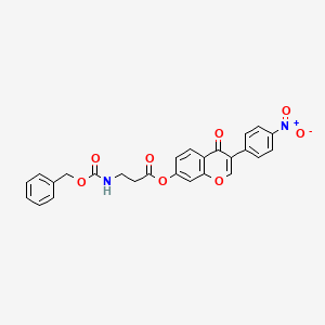 molecular formula C26H20N2O8 B11149391 [3-(4-nitrophenyl)-4-oxochromen-7-yl] 3-(phenylmethoxycarbonylamino)propanoate 