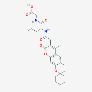 N-[(6'-methyl-8'-oxo-3',4'-dihydro-8'H-spiro[cyclohexane-1,2'-pyrano[3,2-g]chromen]-7'-yl)acetyl]norvalylglycine