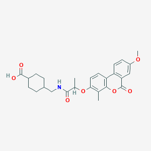 trans-4-[({2-[(8-methoxy-4-methyl-6-oxo-6H-benzo[c]chromen-3-yl)oxy]propanoyl}amino)methyl]cyclohexanecarboxylic acid