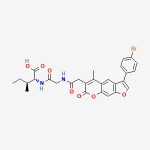 molecular formula C28H27BrN2O7 B11149426 N-{[3-(4-bromophenyl)-5-methyl-7-oxo-7H-furo[3,2-g]chromen-6-yl]acetyl}glycyl-D-isoleucine 