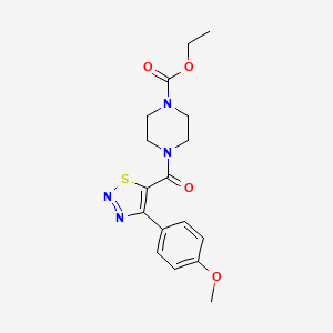 Ethyl 4-{[4-(4-methoxyphenyl)-1,2,3-thiadiazol-5-yl]carbonyl}-1-piperazinecarboxylate