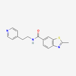 2-methyl-N-[2-(4-pyridyl)ethyl]-1,3-benzothiazole-6-carboxamide