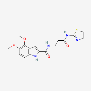 4,5-dimethoxy-N-[3-oxo-3-(1,3-thiazol-2-ylamino)propyl]-1H-indole-2-carboxamide