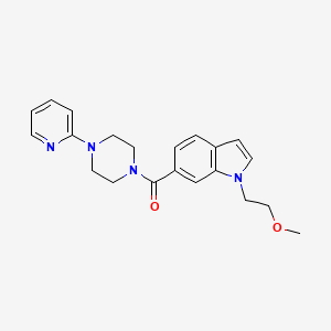 molecular formula C21H24N4O2 B11149450 [1-(2-methoxyethyl)-1H-indol-6-yl][4-(2-pyridyl)piperazino]methanone 