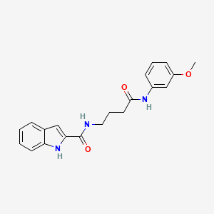 N~2~-[4-(3-methoxyanilino)-4-oxobutyl]-1H-indole-2-carboxamide