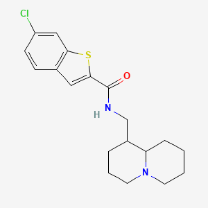 molecular formula C19H23ClN2OS B11149469 6-chloro-N-(octahydro-2H-quinolizin-1-ylmethyl)-1-benzothiophene-2-carboxamide 