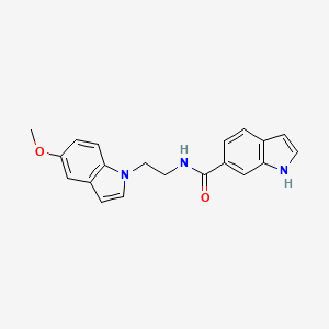 molecular formula C20H19N3O2 B11149474 N-[2-(5-methoxy-1H-indol-1-yl)ethyl]-1H-indole-6-carboxamide 