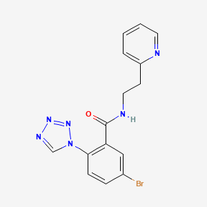 5-bromo-N-[2-(pyridin-2-yl)ethyl]-2-(1H-tetrazol-1-yl)benzamide