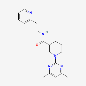 molecular formula C19H25N5O B11149483 1-(4,6-dimethyl-2-pyrimidinyl)-N-[2-(2-pyridyl)ethyl]-3-piperidinecarboxamide 