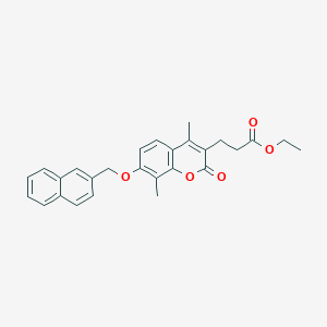 ethyl 3-[4,8-dimethyl-7-(2-naphthylmethoxy)-2-oxo-2H-chromen-3-yl]propanoate