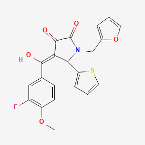 4-[(3-fluoro-4-methoxyphenyl)carbonyl]-1-(furan-2-ylmethyl)-3-hydroxy-5-(thiophen-2-yl)-1,5-dihydro-2H-pyrrol-2-one