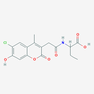 2-{[(6-chloro-7-hydroxy-4-methyl-2-oxo-2H-chromen-3-yl)acetyl]amino}butanoic acid