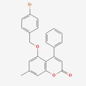 5-[(4-bromobenzyl)oxy]-7-methyl-4-phenyl-2H-chromen-2-one