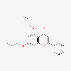 molecular formula C21H22O4 B11149542 2-phenyl-5,7-dipropoxy-4H-chromen-4-one 