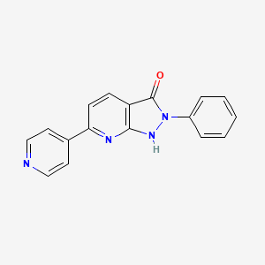 2-phenyl-6-(pyridin-4-yl)-1,2-dihydro-3H-pyrazolo[3,4-b]pyridin-3-one