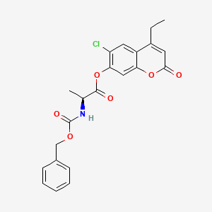 molecular formula C22H20ClNO6 B11149606 (6-chloro-4-ethyl-2-oxochromen-7-yl) (2S)-2-(phenylmethoxycarbonylamino)propanoate 