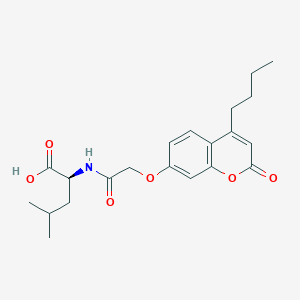 molecular formula C21H27NO6 B11149623 N-{[(4-butyl-2-oxo-2H-chromen-7-yl)oxy]acetyl}-L-leucine 