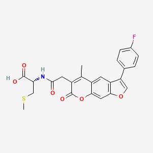 N-{[3-(4-fluorophenyl)-5-methyl-7-oxo-7H-furo[3,2-g]chromen-6-yl]acetyl}-S-methyl-D-cysteine