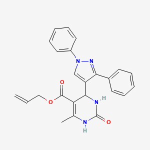 prop-2-en-1-yl 4-(1,3-diphenyl-1H-pyrazol-4-yl)-6-methyl-2-oxo-1,2,3,4-tetrahydropyrimidine-5-carboxylate