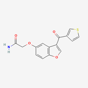 molecular formula C15H11NO4S B11149644 2-{[3-(Thiophen-3-ylcarbonyl)-1-benzofuran-5-yl]oxy}acetamide 