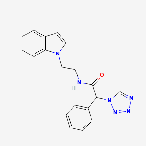 N-[2-(4-methyl-1H-indol-1-yl)ethyl]-2-phenyl-2-(1H-tetrazol-1-yl)acetamide