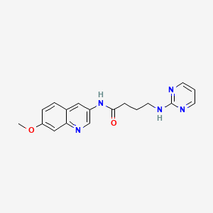 N-(7-methoxy-3-quinolyl)-4-(2-pyrimidinylamino)butanamide