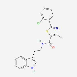 molecular formula C21H18ClN3OS B11149696 2-(2-chlorophenyl)-N-[2-(1H-indol-3-yl)ethyl]-4-methyl-1,3-thiazole-5-carboxamide 