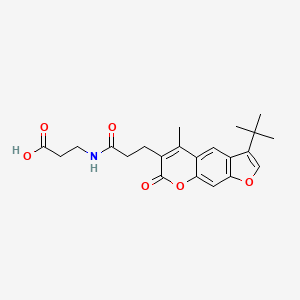 N-[3-(3-tert-butyl-5-methyl-7-oxo-7H-furo[3,2-g]chromen-6-yl)propanoyl]-beta-alanine