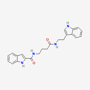 molecular formula C23H24N4O2 B11149720 N-(4-{[2-(1H-indol-3-yl)ethyl]amino}-4-oxobutyl)-1H-indole-2-carboxamide 