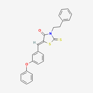 3-phenethyl-5-[(Z)-1-(3-phenoxyphenyl)methylidene]-2-thioxo-1,3-thiazolan-4-one