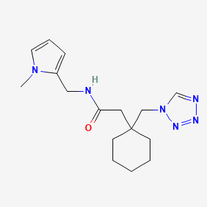 N-[(1-methyl-1H-pyrrol-2-yl)methyl]-2-[1-(1H-1,2,3,4-tetraazol-1-ylmethyl)cyclohexyl]acetamide