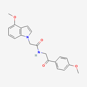 molecular formula C20H20N2O4 B11149731 2-(4-methoxy-1H-indol-1-yl)-N-[2-(4-methoxyphenyl)-2-oxoethyl]acetamide 