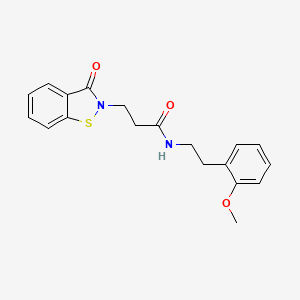 N-(2-methoxyphenethyl)-3-[3-oxo-1,2-benzisothiazol-2(3H)-yl]propanamide