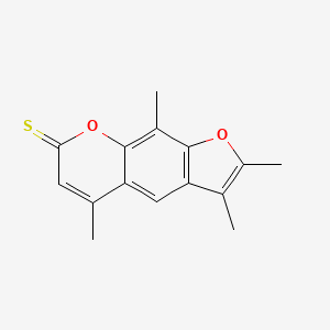 molecular formula C15H14O2S B11149739 2,3,5,9-tetramethyl-7H-furo[3,2-g]chromene-7-thione 