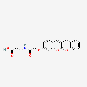 molecular formula C22H21NO6 B11149748 3-({2-[(3-benzyl-4-methyl-2-oxo-2H-chromen-7-yl)oxy]acetyl}amino)propanoic acid 